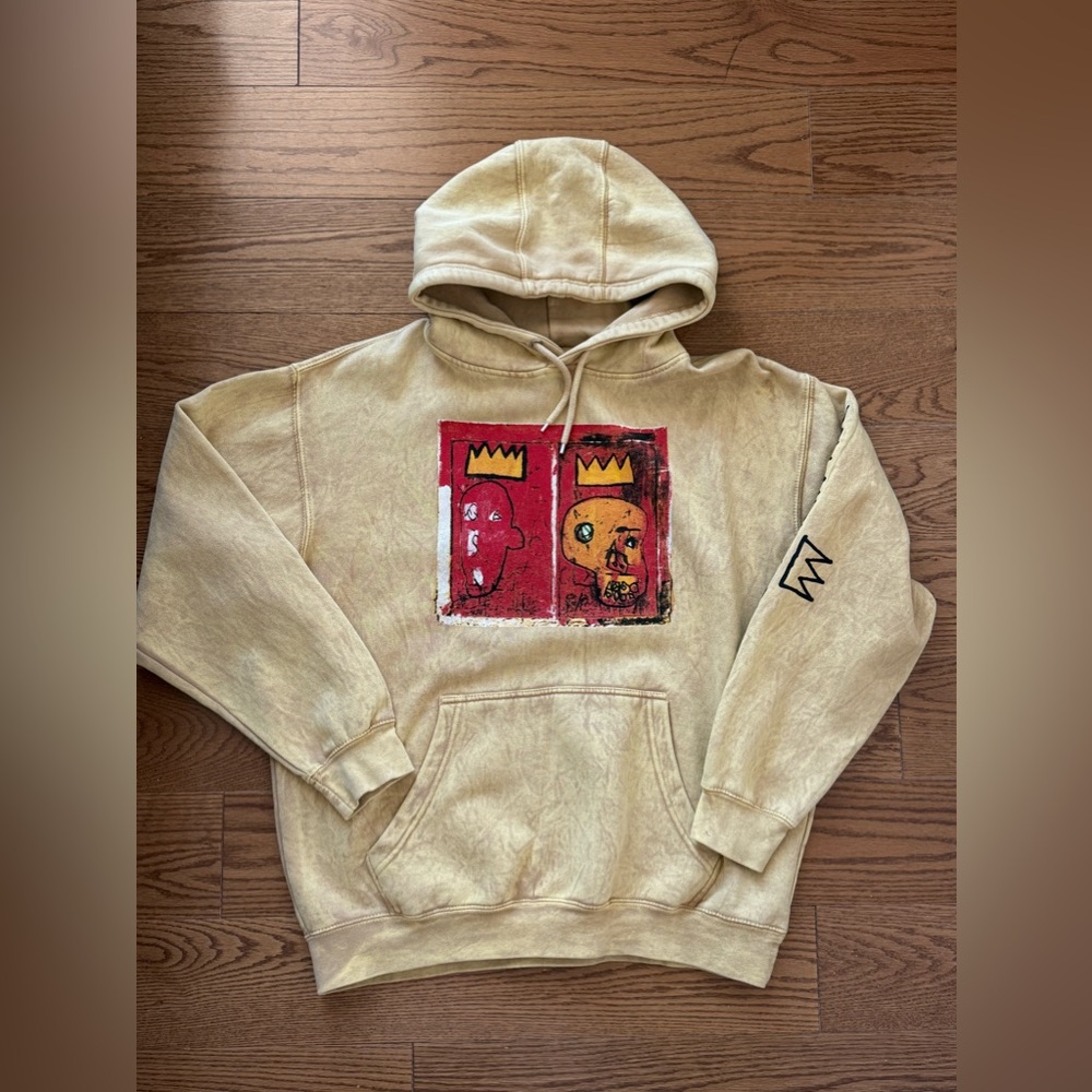 Jean-Michel Basquiat Sweatshirt Mens Size Small Art Red Kings Hoodie